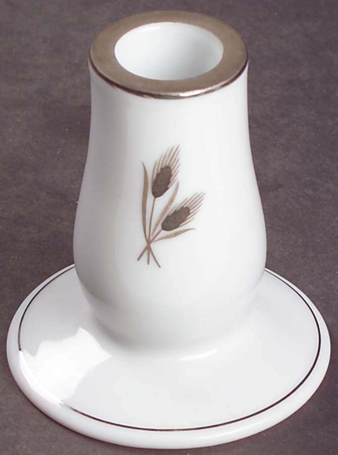 Silver Wheat 3" Candlestick by Fukagawa-1