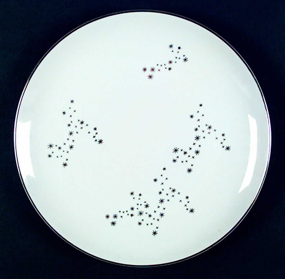 Star Dust Dinner Plate by Fukagawa-1
