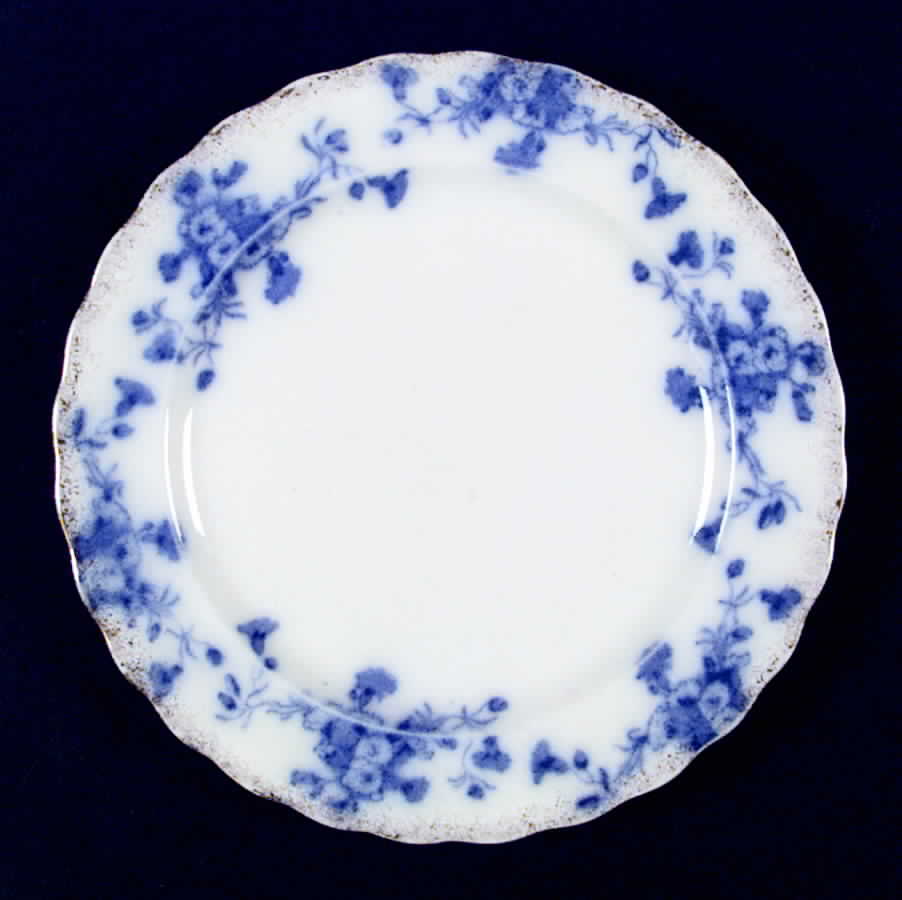 Carnation (Flow Blue) Luncheon Plate by Furnivals-1