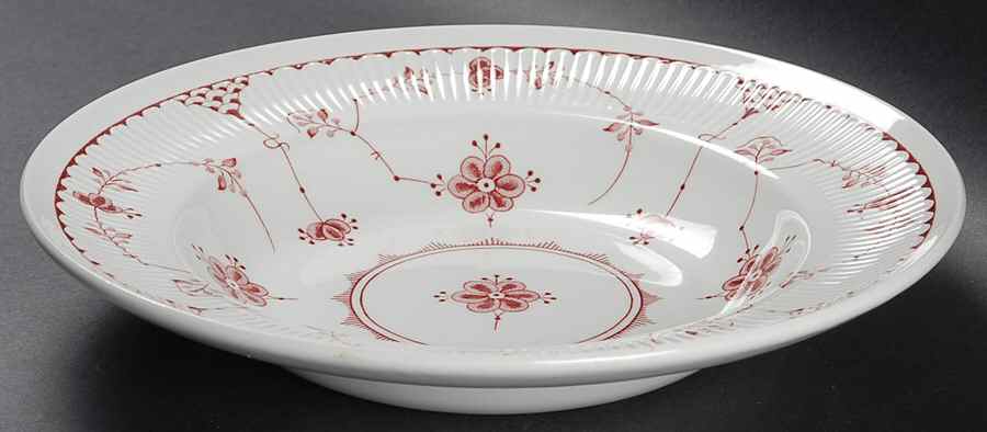 Denmark Pink Large Rim Soup Bowl by Furnivals-1