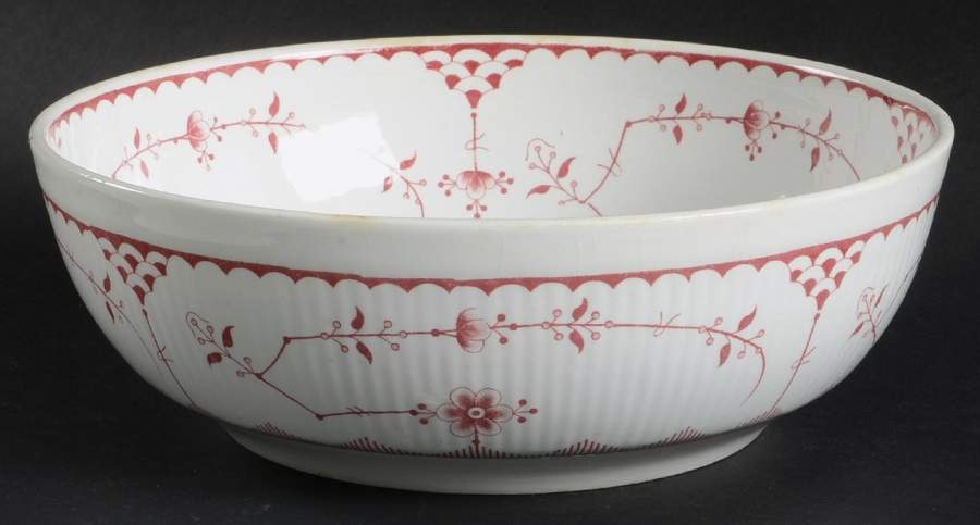 Denmark Pink 8" Round Vegetable Bowl by Furnivals-1