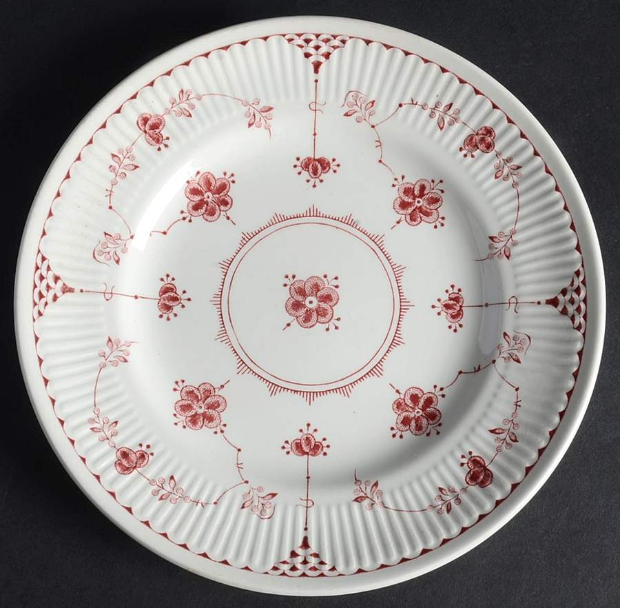 Denmark Pink Dessert/Pie Plate by Furnivals-1