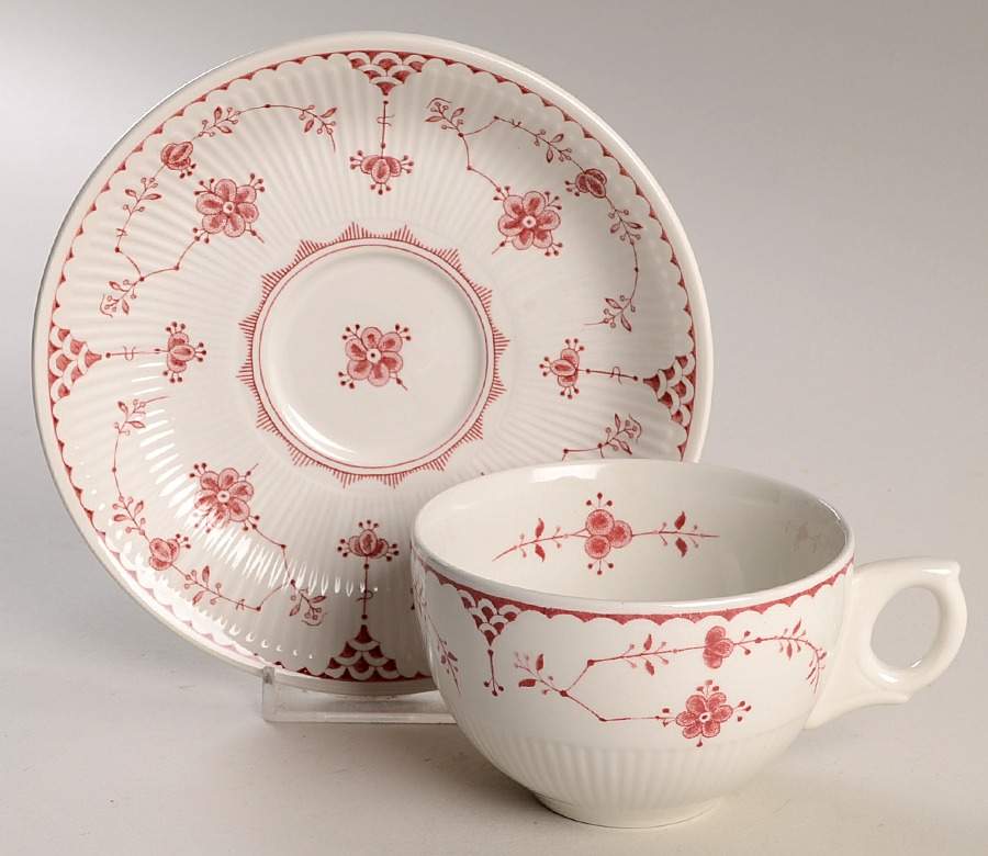 Denmark Pink Breakfast Cup & Saucer Set by Furnivals-1