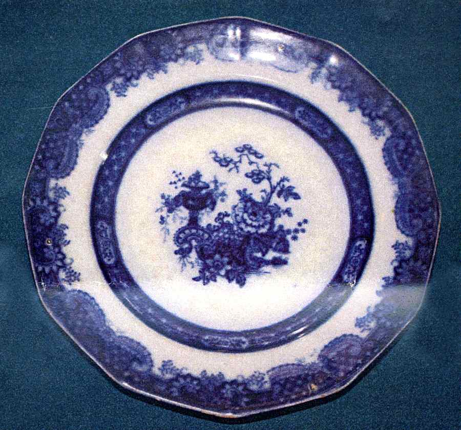 Indian Jar (Flow Blue) Dinner Plate by Furnivals-1