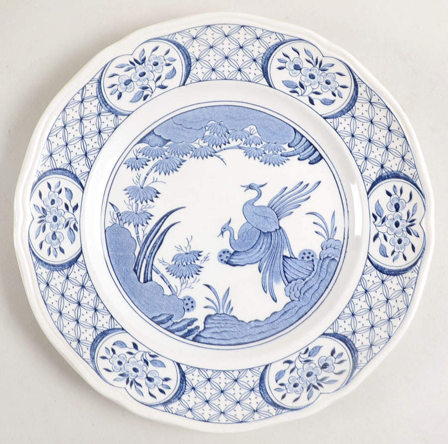 Old Chelsea Blue (Blue Birds, Flowers) Luncheon Plate by Furnivals-1