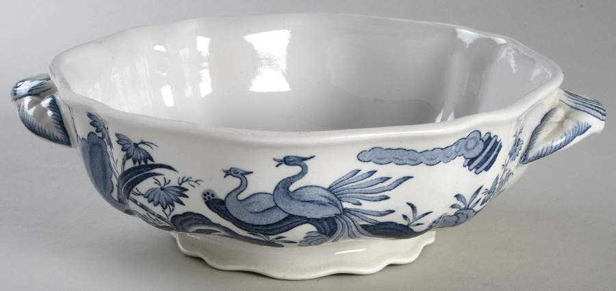 Old Chelsea Blue (Blue Birds, Flowers) Round Vegetable No Lid by Furnivals-1
