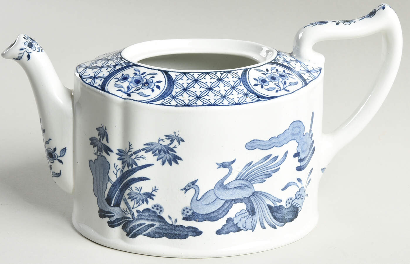 Old Chelsea Blue (Blue Birds, Flowers) Teapot No Lid by Furnivals-1
