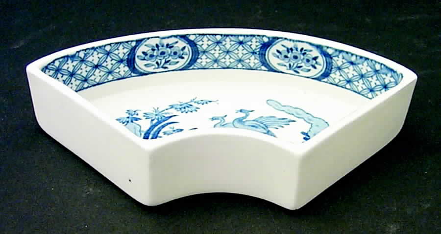 Old Chelsea Blue (Blue Birds, Flowers) Lazy Susan-Side Dish by Furnivals-1