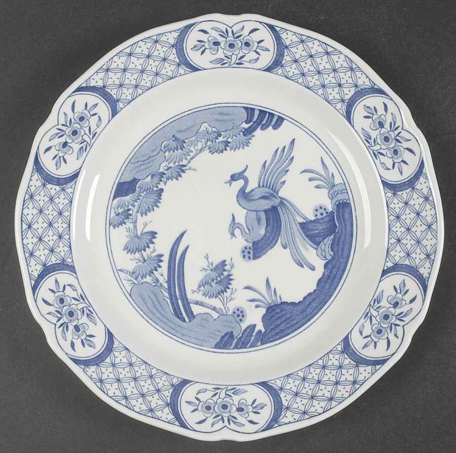 Old Chelsea Blue (Blue Birds, Flowers) Dinner Plate by Furnivals-1