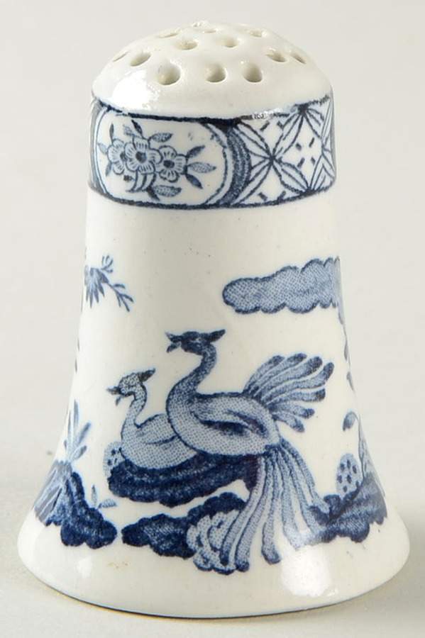 Old Chelsea Blue (Blue Birds, Flowers) Pepper Shaker by Furnivals-1