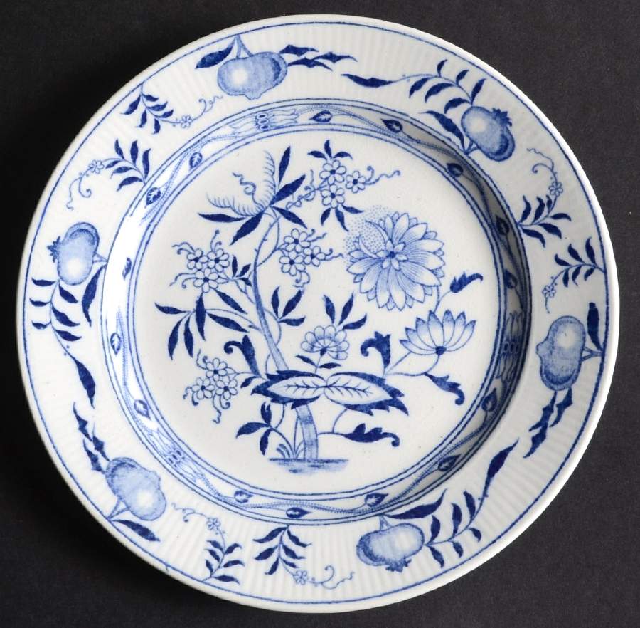 Onion Blue Bread & Butter Plate by Furnivals-1