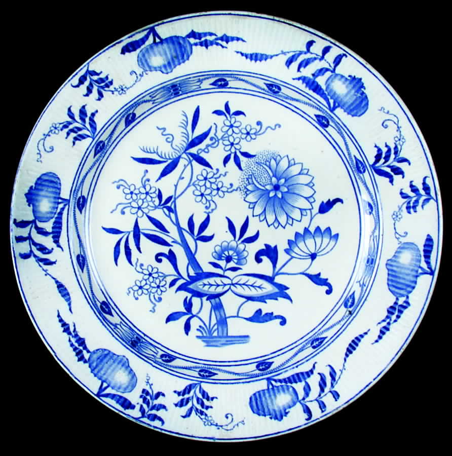 Onion Blue Dinner Plate by Furnivals-1