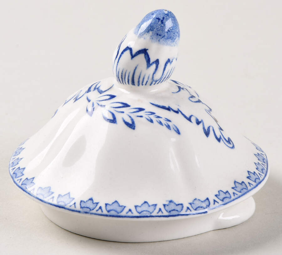 Quail Blue (Round Quail Backstamp) Lid for Coffee Pot by Furnivals-1
