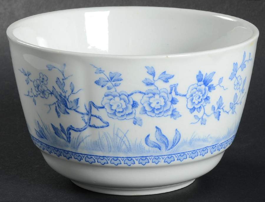 Quail Blue (Round Quail Backstamp) Cranberry Bowl by Furnivals-1