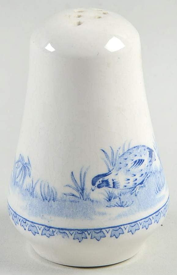 Quail Blue (Round Quail Backstamp) Pepper Shaker by Furnivals-1
