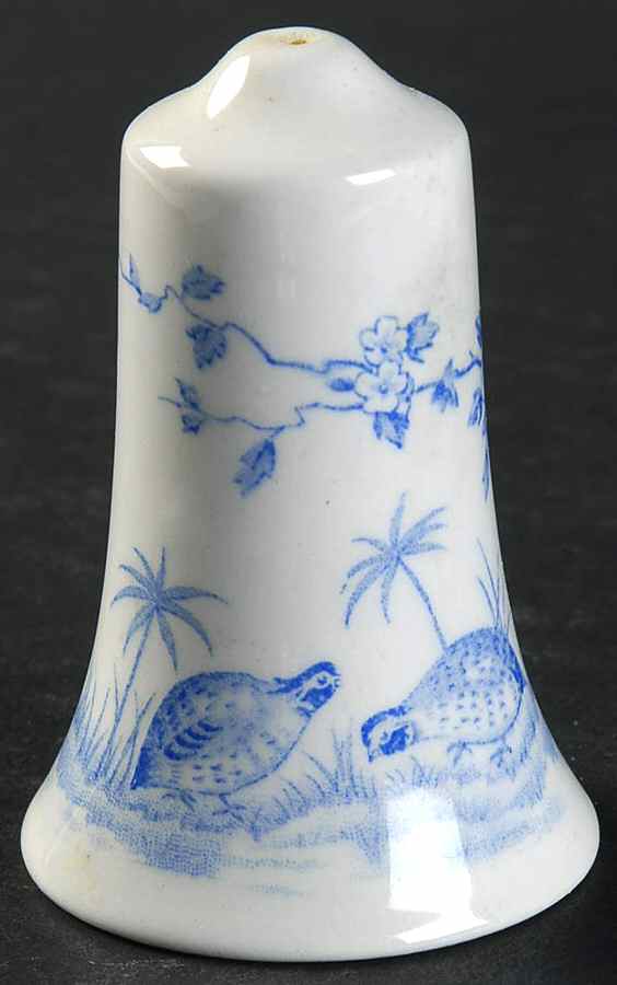 Quail Blue (Round Quail Backstamp) Salt Shaker by Furnivals-1