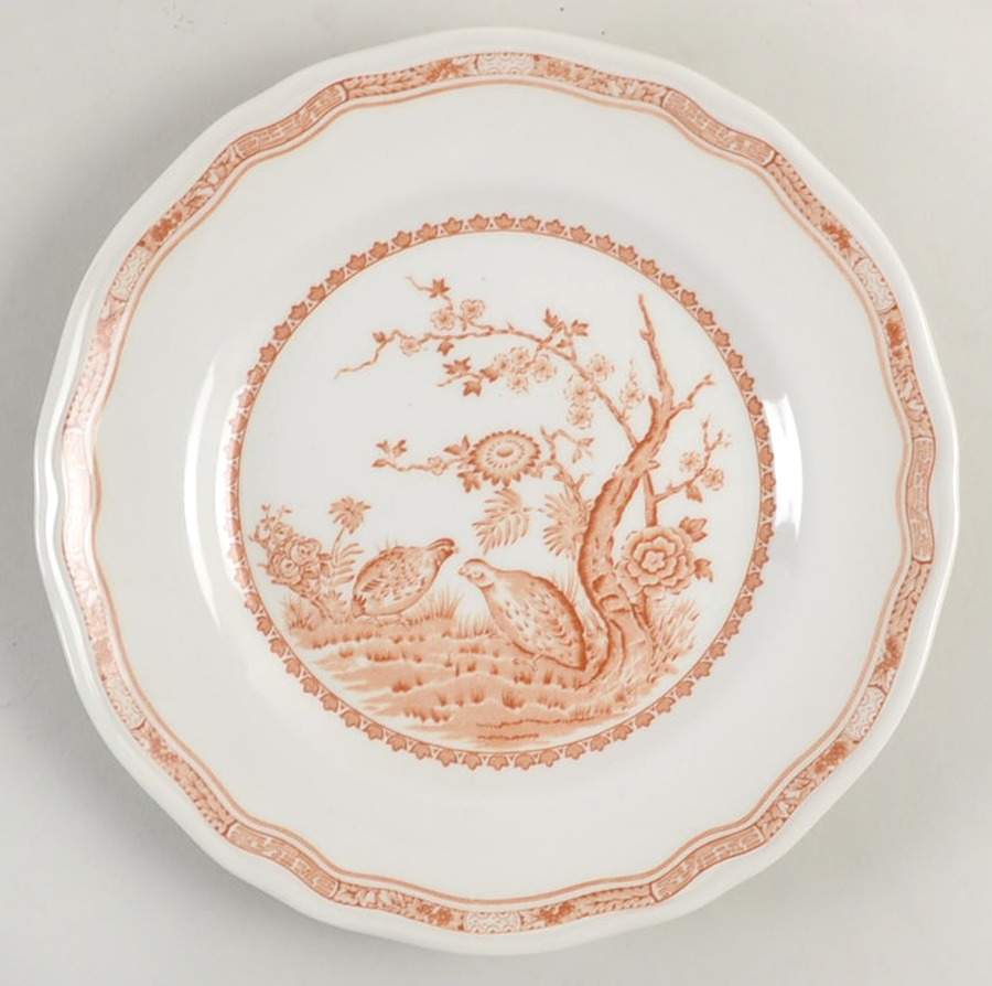 Quail Brown Salad Plate by Furnivals-1