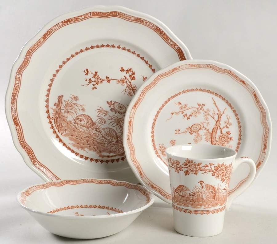 Quail Brown 4 Piece Place Setting by Furnivals-1