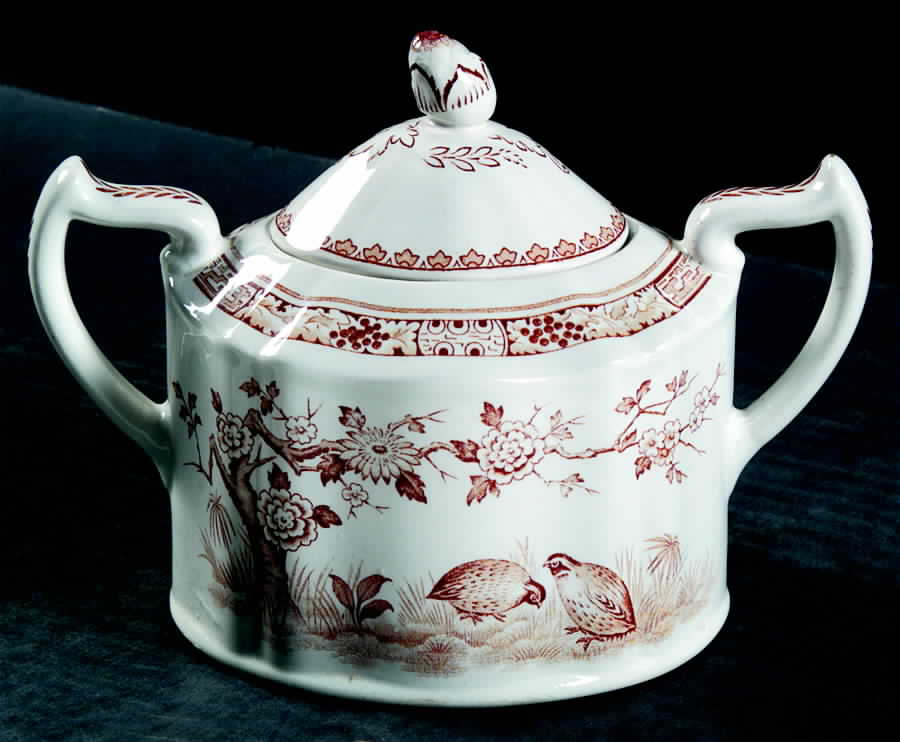 Quail Brown Sugar Bowl & Lid by Furnivals-1