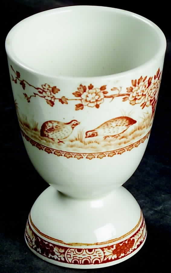 Quail Brown Double Egg Cup by Furnivals-1
