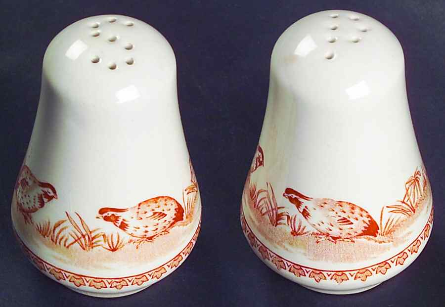 Quail Brown Salt & Pepper Set by Furnivals-1