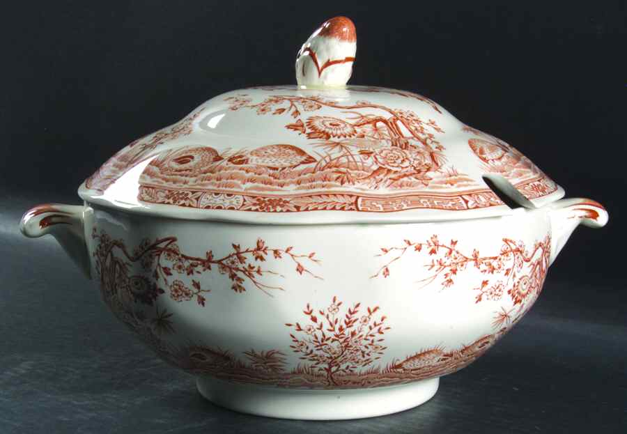Quail Brown Tureen & Lid by Furnivals-1