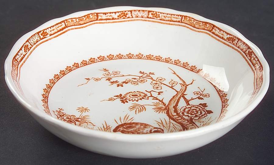 Quail Brown Fruit/Dessert (Sauce) Bowl by Furnivals-1