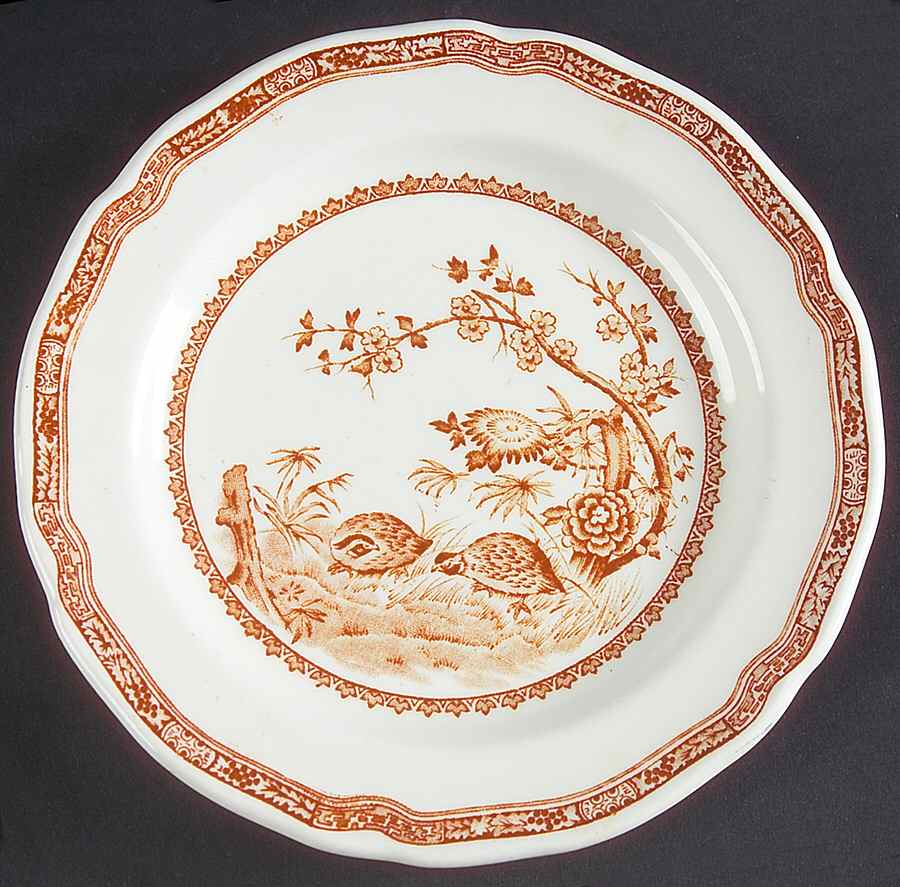 Quail Brown Bread & Butter Plate by Furnivals-1