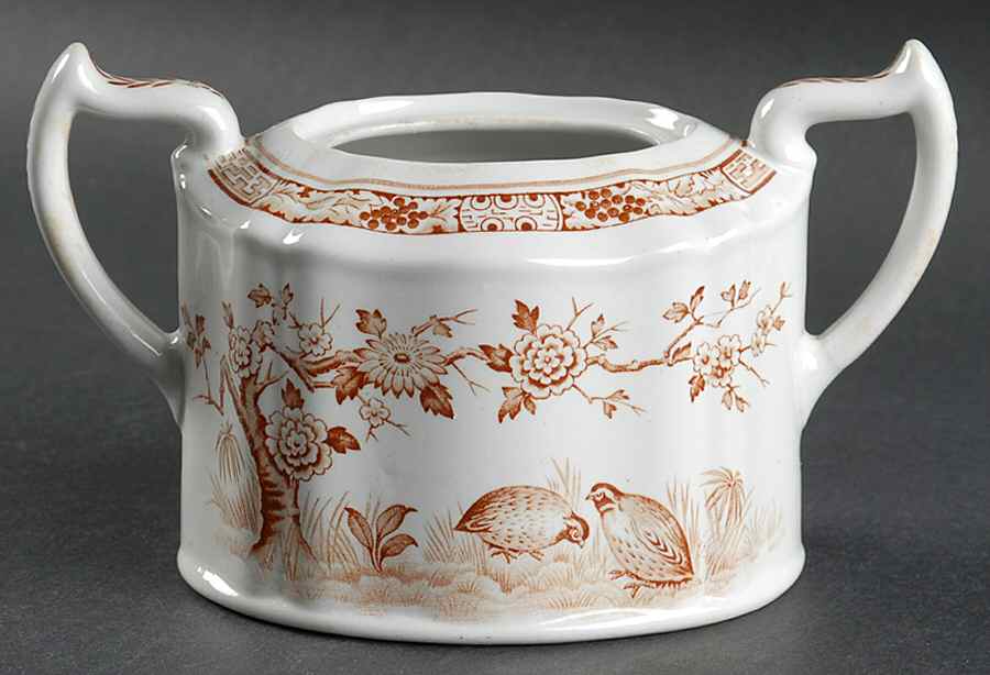 Quail Brown Sugar Bowl No Lid by Furnivals-1