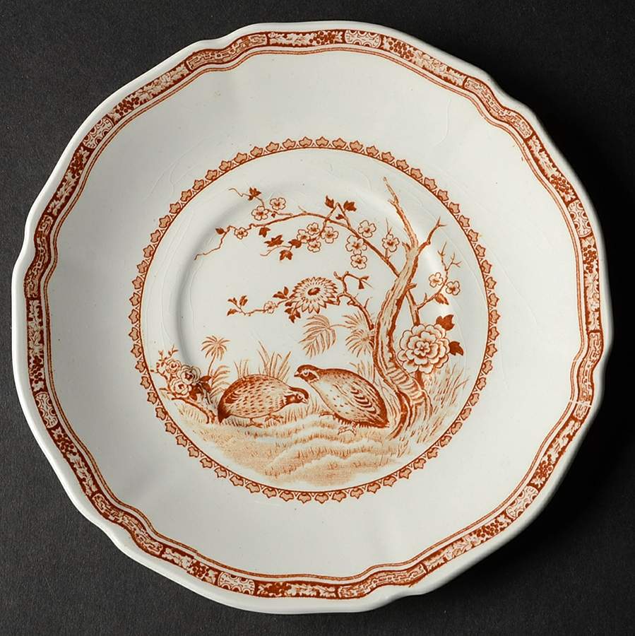 Quail Brown Saucer for Cream Soup Bowl by Furnivals-1