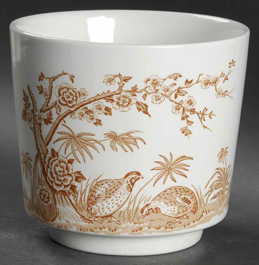 Quail Brown 4" Flower Pot by Furnivals-1