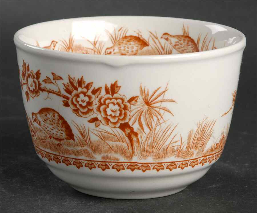 Quail Brown Open Sugar Bowl by Furnivals-1