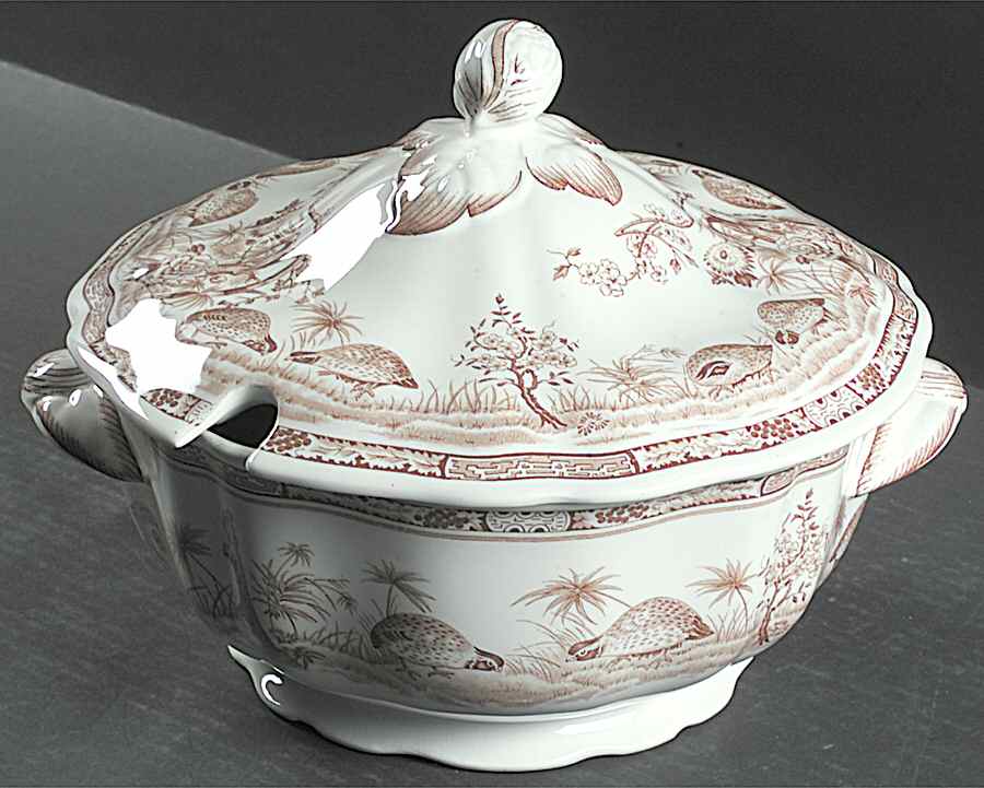 Quail Brown Tureen & Lid by Furnivals-1