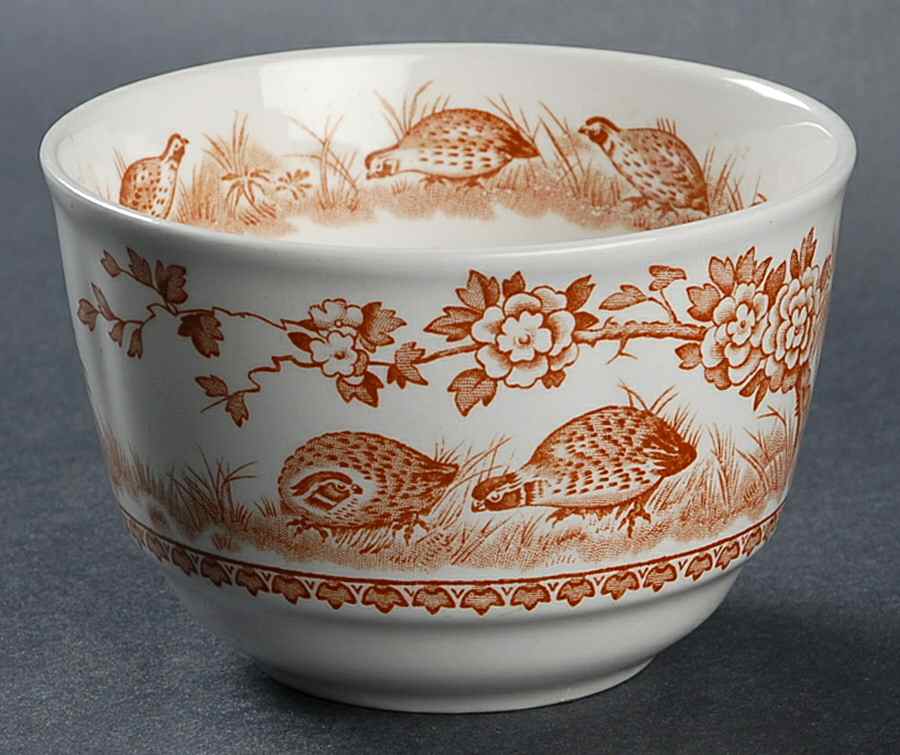 Quail Brown Open Sugar Bowl by Furnivals-1