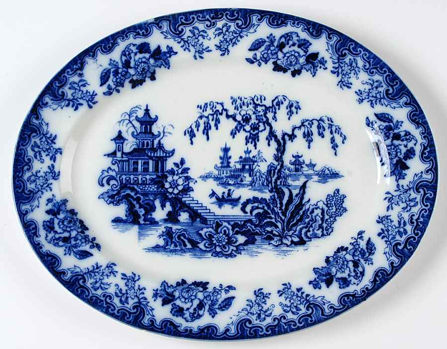Shanghae 13" Oval Serving Platter by Furnivals-1