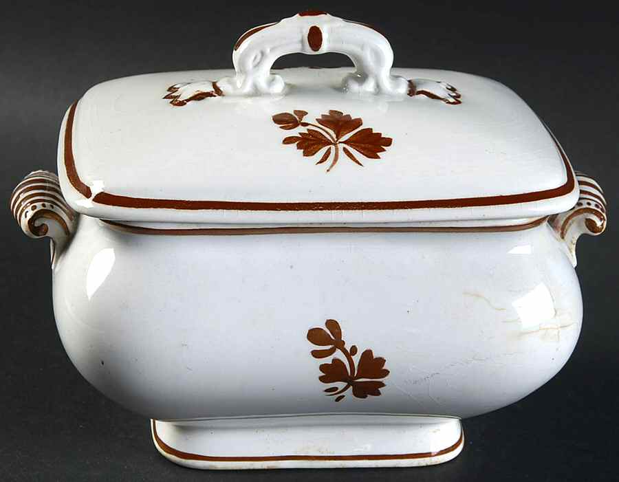 Tea Leaf Sugar Bowl & Lid by Furnivals-1