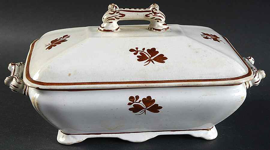 Tea Leaf Rectangular Covered Vegetable by Furnivals-1