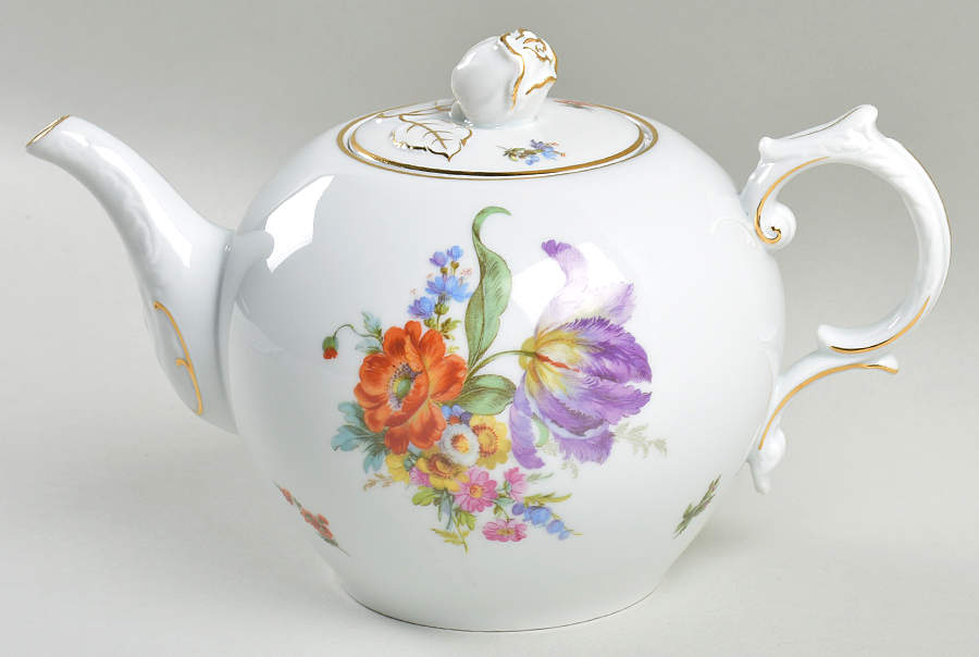Ancestral Dresden Teapot & Lid by Furstenberg-1