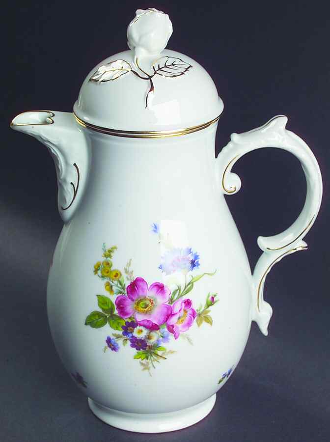 Ancestral Dresden Coffee Pot & Lid by Furstenberg-1