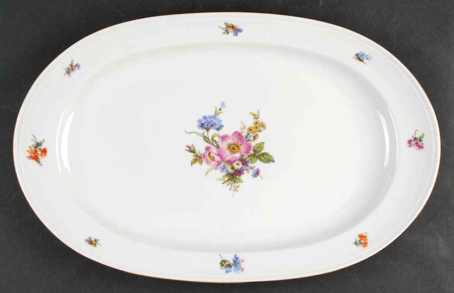 Ancestral Dresden 15" Oval Serving Platter by Furstenberg-1