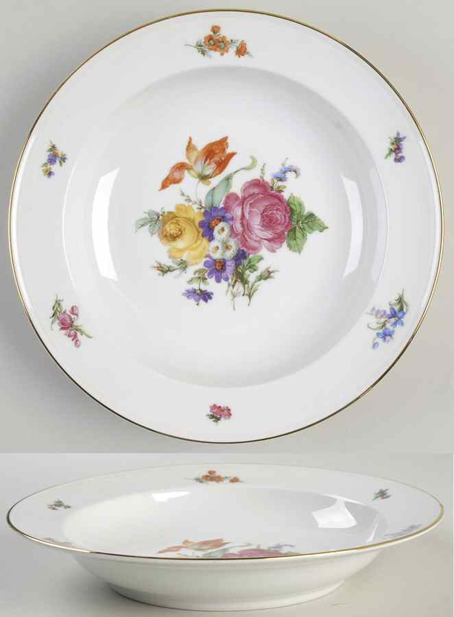 Ancestral Dresden Large Rim Soup Bowl by Furstenberg-1