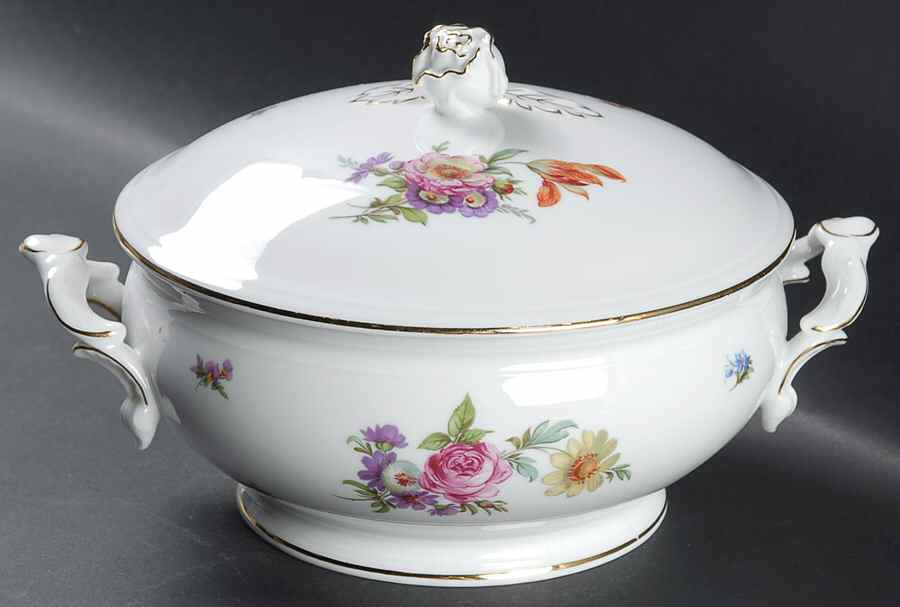 Ancestral Dresden Round Covered Vegetable by Furstenberg-1