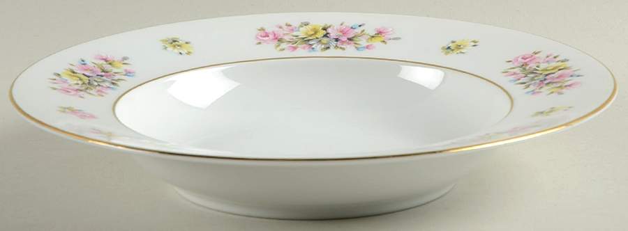 Bouquet Rim Soup Bowl by Furstenberg-1