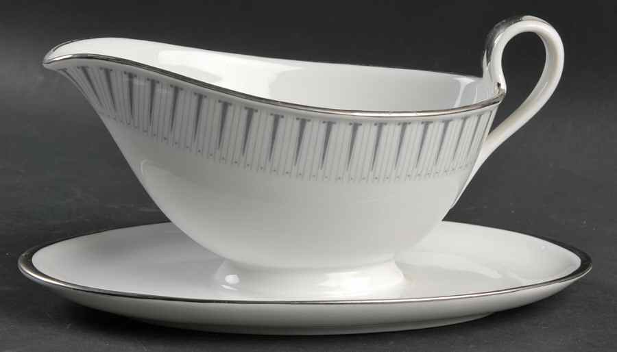 Colonnade Gravy Boat with Attached Underplate by Furstenberg-1