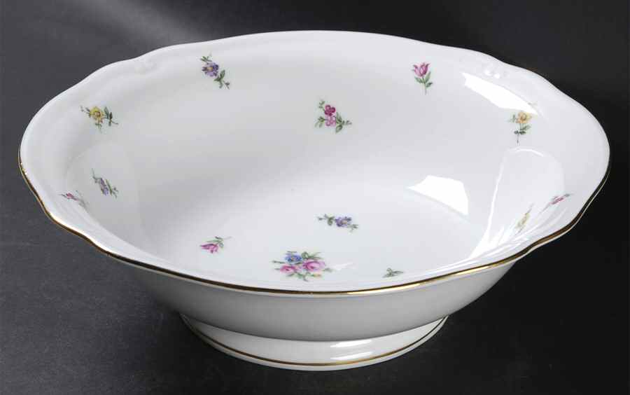 Dresden Flower 9" Round Vegetable Bowl by Furstenberg-1