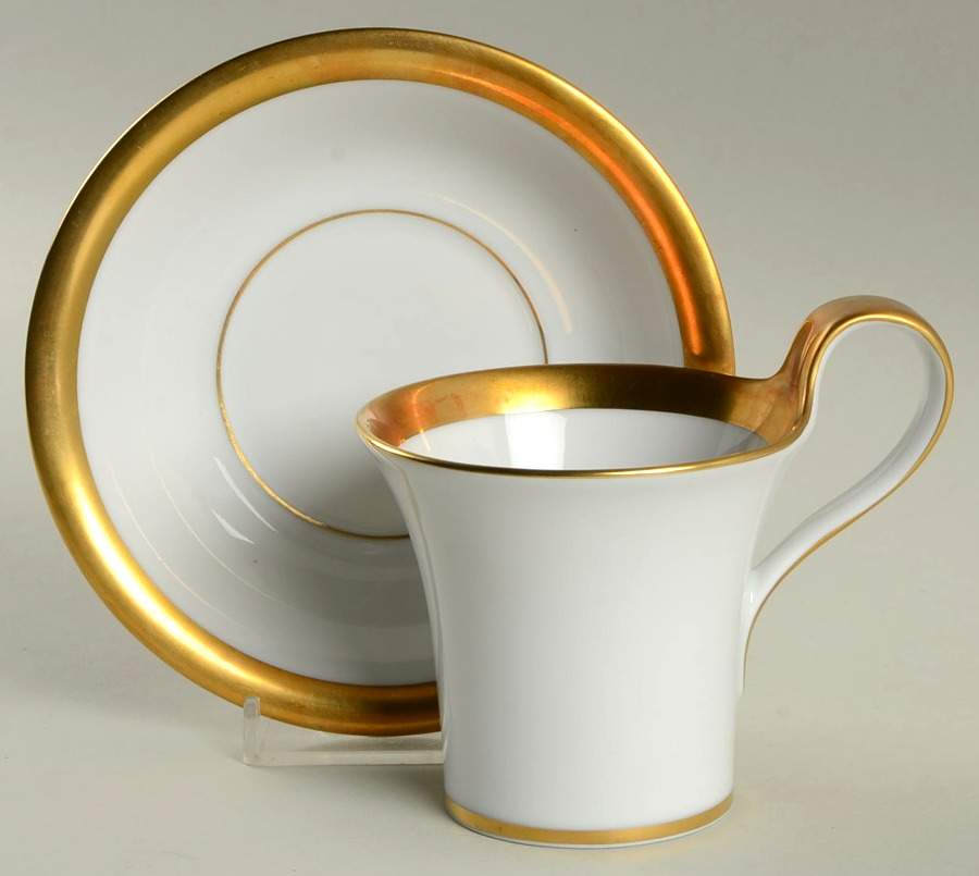 Empire Flat Cup & Saucer Set by Furstenberg-1