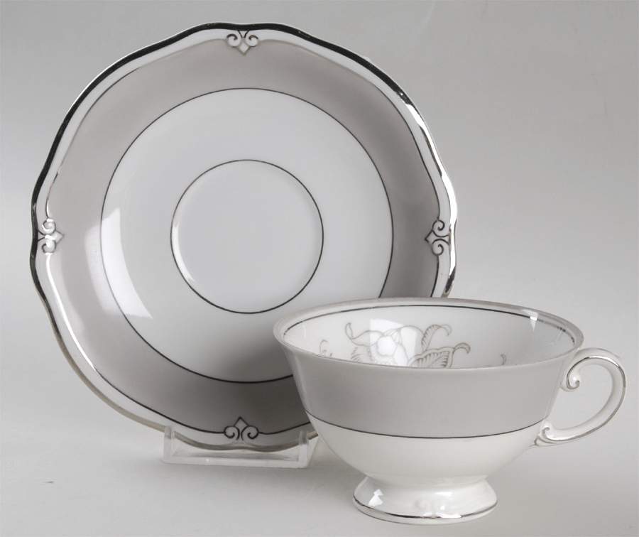 Fantasy (Old Brunswick) Footed Cup & Saucer Set by Furstenberg-1