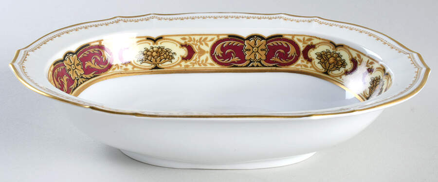 FUR13 9" Oval Vegetable Bowl by Furstenberg-1
