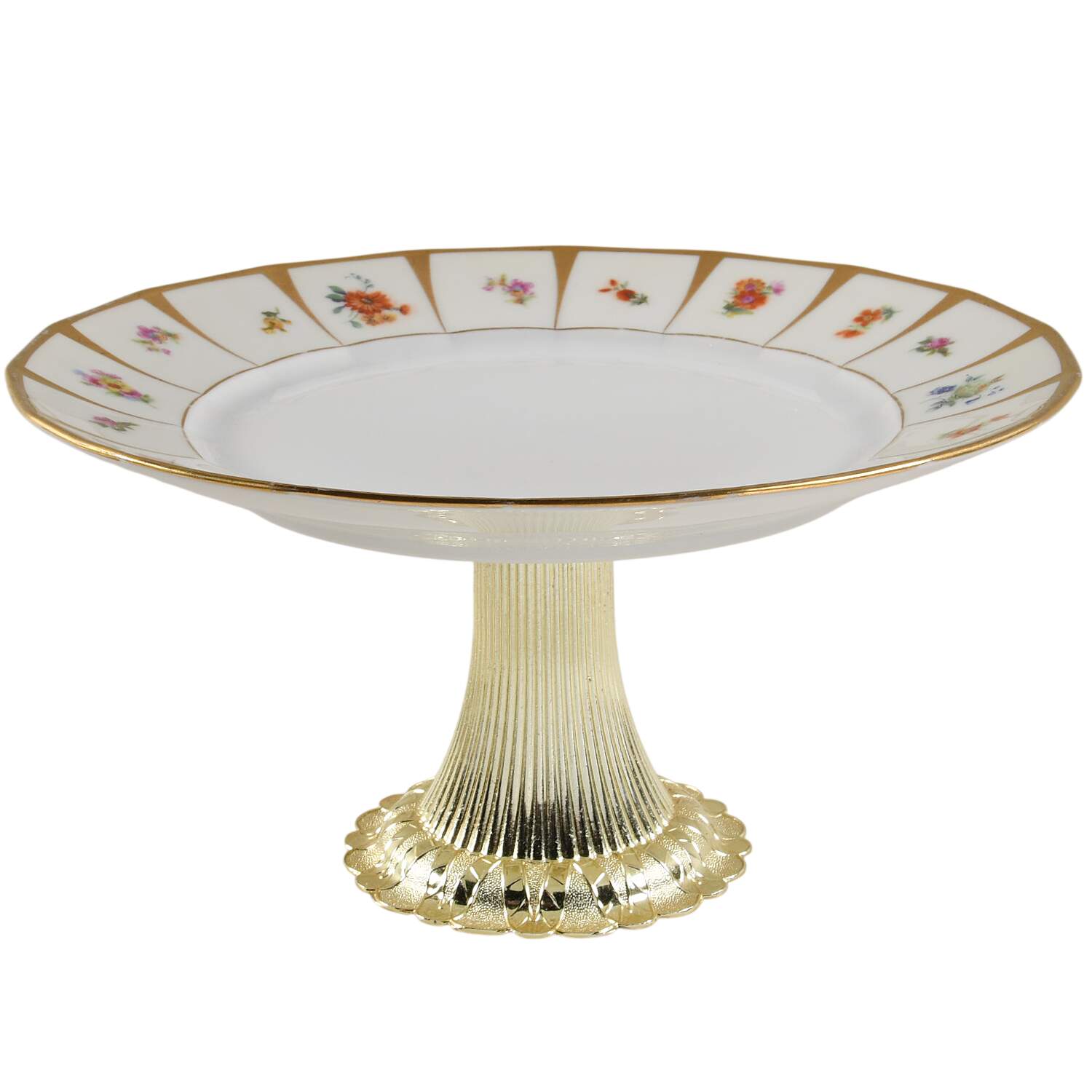 FUR3 Cake Stand with 4"-5" Metal Pedestal  Hc by Furstenberg-1