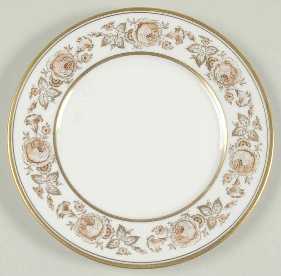 Gerverot Rose (Gold Verge) Bread & Butter Plate by Furstenberg-1